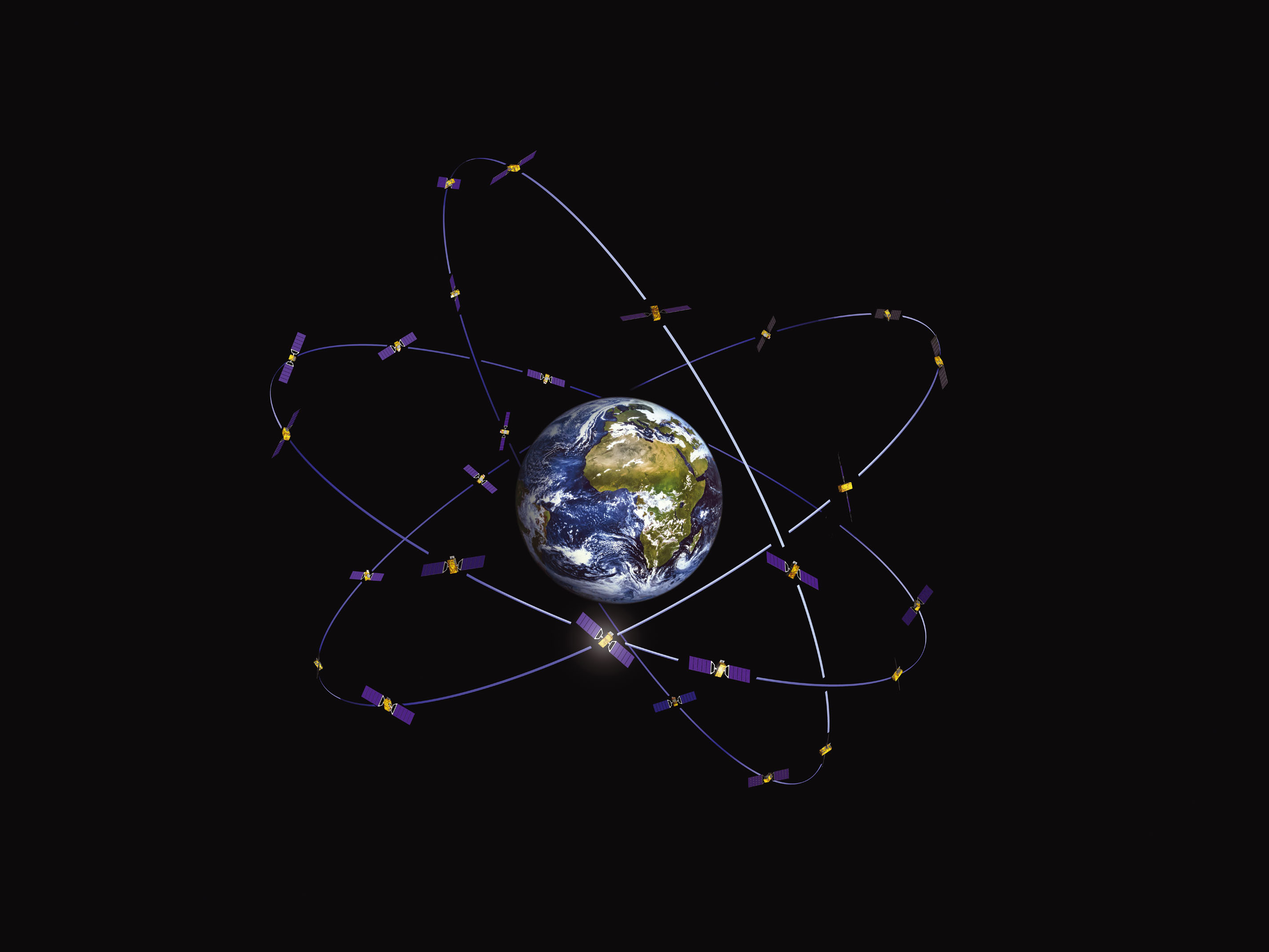 Espace - Constellation de satellites Galileo © GalileoGNSS