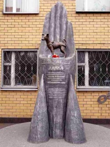 Laika's monument in Star City - Moscow