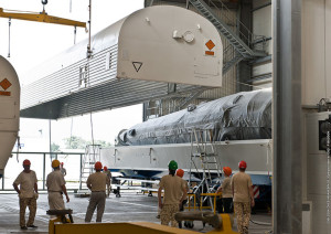 Soyuz segments arriving in French Guiana