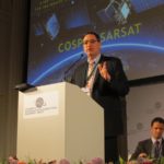 Steven Lett, Head of COSPAS-SARSAT Secretariat, talking in Munich.