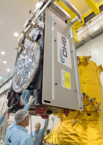 One of the four Galileo FOC spacecraft is shown during its fit-check process